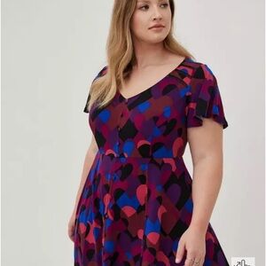 Torrid studio knit Multicolor heart Dress